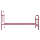 Bed Frame Pink Metal 90x200 cm Durable Bed Frame Rectangular 284510