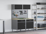 Work Cabinet Set with Drawer with Shelf with Storage 8 pcs Grey 3321418