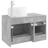 Bathroom Furniture Set 2 pcs Concrete Grey Engineered Wood 3404003