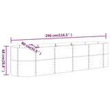 Garden Raised Bed Galvanised Steel 296x80x68 cm Anthracite 318961