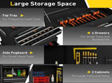 Three-Part Steel Locking Tool Chest - Black T3398P425128