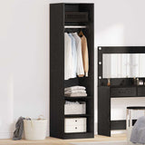 Wardrobe with Shelf Black Oak 50 x 50 x 200 cm Engineered Wood 875011