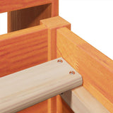 Bed Frame without Mattress Wax Brown 75x190 cm Small Single Solid Wood Pine 3323403