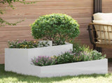 Garden Planter Silver 80 x 80 x 50 cm Galvanised Steel 873583