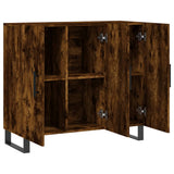 Sideboard Smoked Oak 90x34x80 cm Engineered Wood 828137
