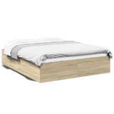 Bed Frame without Mattress Sonoma Oak 150x200 cm 3281009
