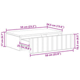 Wall-Mounted Side Table 59 x 34.5 x 17 cm Engineered Wood 898324
