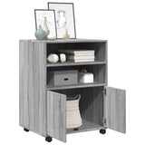 Rolling Cabinet Grey Sonoma 60x48x81 cm Engineered Wood 853169