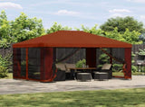 Gazebo 4 x 3 m Terracotta Polyester and Steel 190 gsm 900376
