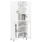 Highboard White 69.5x34x180 cm Engineered Wood 3195747