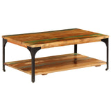 Coffee Table with Shelf 100x60x35 cm Solid Reclaimed Wood 247324