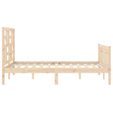 Bed Frame without Mattress Small Double Solid Wood Pine 3193046