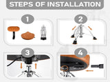 Drum Throne with Backrest, Hydraulic Drum Stool Adjustable Height, Heavy Duty Hydraulic Drum Seat 92668985