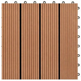 WPC Tiles 30x30cm 11pcs 1m2 Brown 40825