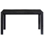 ZNTS Dining Table Black 140x80x76 cm Solid Mango Wood 247990