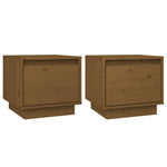 ZNTS Bedside Cabinets 2 pcs Honey Brown 35x34x32 cm Solid Wood Pine 813402