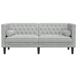 Sofa Light Grey 174 x 74.5 x 70.5 cm Velvet 42013019