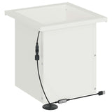 Garden Planter with LED White 30 x 30 x 30 cm Steel 8008058