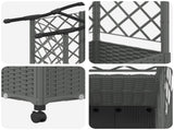 Raised Bed with Trellis and Roof Light Grey 163 x 40 x 144 cm 3423111