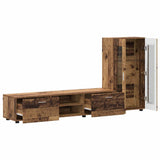 TV Cabinet Set with Shelf FLORIN 3 pcs Old Wood Engineered Wood 3397942