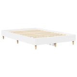 Bed Frame No Mattress White 135x190 cm Double Engineered Wood 861066