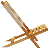Folding Garden Chairs 6 pcs Beige Solid Wood Acacia 3214635