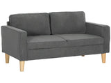 Small Two-Seater Corduroy Sofa - Grey T3398P330361