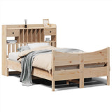Bed Frame without Mattress 135x190 cm Double Solid Wood Pine 3323392