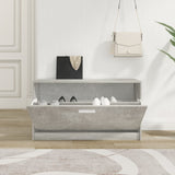 Shoe Bench Concrete Grey 80x24x45 cm Engineered Wood 342642