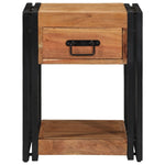 ZNTS Nightstands 2 pack 40x40x50 cm Solid Acacia Wood 4016705