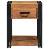 ZNTS Nightstands 2 pack 40x40x50 cm Solid Acacia Wood 4016705