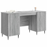 Desk with Shelf Grey Sonoma 142.5 x 50 x 75 cm Engineered Wood 3414591