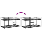Bunk Bed without Mattress Black 80x200 cm Steel 4019875