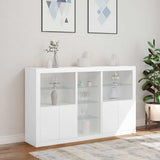 Sideboard with LED Lights White 162x37x100 cm 3209170