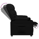 Recliner Chair Black Faux Leather 348042