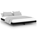 ZNTS Bed Frame without Mattress Black 120x200 cm Engineered Wood 832254