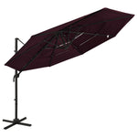 4-Tier Garden Parasol with Aluminium Pole Bordeaux Red 3x3 m 313832