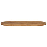 Table Top 140x60x2.5 cm Oval Solid Wood Mango 370151