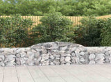 Arched Gabion Baskets 5 pcs 300x30x60/80 cm Galvanised Iron 3146488