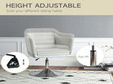 Modern Accent Chair with Swivel Base, Height Adjustable Arm Chair with Pillow for Living Room, T3398P328133
