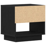 ZNTS Bedside Cabinet 2 pcs Black Oak 45x34x49 cm Engineered Wood 863338