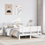 Bed Frame with Headboard without Mattress White 160x200 cm 3306091