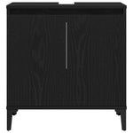 Bathroom Furniture Set with Door 3 pcs Black 30 x 30 x 180 cm 3333089