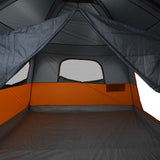Family Tent Cabin 8-Person Grey and Orange Waterproof 94535