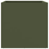 Planter Olive Green 32x30x29 cm Steel 841541