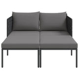 Sunbed Anthracite 153 x 115 x 69.5 cm Powder-Coated Steel 42004135