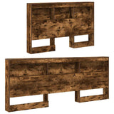 Storage Headboard with Shelf Smoked Oak 120 cm Engineered Wood 3335481