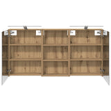 Bathroom Cabinet Set 3 pcs 140 x 14.5 x 70 cm Engineered wood 3403791