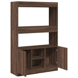 Highboard Brown Oak 92x33x140 cm Engineered Wood 3309615