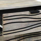 Bedside Cabinet with Drawer White and Black 50 x 33 x 60 cm 4017980